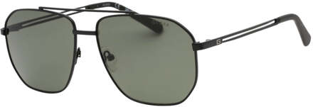 Guess Groene Lens Matte Zwarte Zonnebril - maat