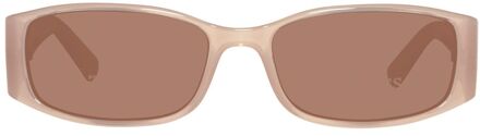 Guess Gu 7259 Beigebruine Rechthoekige Zonnebril - maat