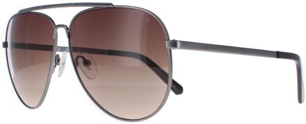 Guess GU00059 09F mat gunmetal bruin gradiënt zonnebril Grijs
