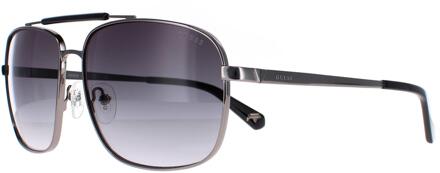 Guess GU5210 08B glanzend gunmetal smoke gradient zonnebril - maat Grijs
