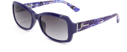 Guess Gu7621 Zonnebril Paarse Verloop - maat Middelblauw