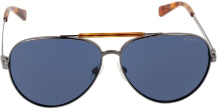 Guess Gu7624 Aviator Zonnebril Metalen Frame Donkerblauw