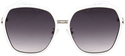 Guess Gu7624 Witte Vierkante Zonnebril - One Size