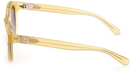 Guess Gu7760 Ronde Zonnebril - maat Huidkleurig
