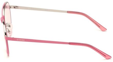 Guess Gu7762 Roze Ronde Metalen Zonnebril - maat