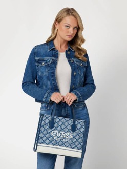 Guess Handtas Silvana Gevlochten Blauw - T/U