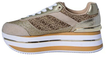 Guess Hansin Active Lady Dames Sneakers - Beige/Bruin - Maat 39