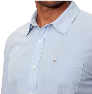 Guess heren G Classic overhemd Blauw - S