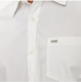 Guess heren G Classic overhemd Wit - XL