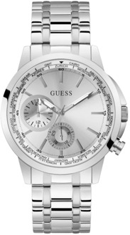 Guess Heren Quartz Horloge Spec Zilver Guess , Gray , Heren - ONE Size