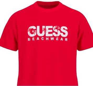 Guess heren strand T-shirt Rood - L