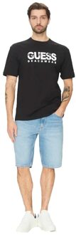 Guess heren strandkleding T-shirt Zwart - M