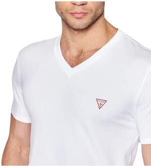Guess heren T-shirt Classic met logo-Dreieck - maat S Wit