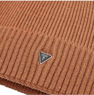 Guess herenpet met driehoekige rand Mito-motief Bruin - L