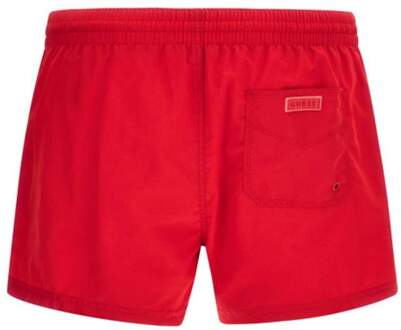 Guess herenzwempak met klassiek driehoekig logo Rood