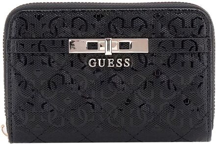 Guess Idra Slg Medium Zip Around black dames portemonnee Zwart - H 9 x B 14 x D 2,5 cm