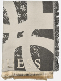 Guess Jacquard Kefiah sjaal black Zwart