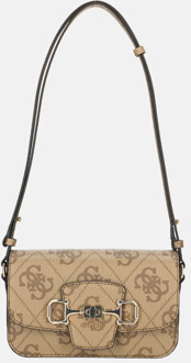 Guess Janie convertible crossbody tas latte logo Bruin