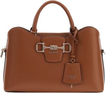 Guess Janie Girlfriend Satchel cognac handtas dames - H 21 x B 32 x D 11 cm