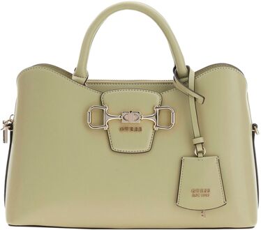 Guess Janie Girlfriend Satchel sage handtas dames Groen - H 21 x B 32 x D 11 cm