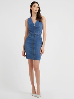 Guess Jurk In Denim Blauw - M