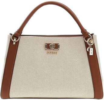 Guess Karnilla Girlfriend Satchel natural/cognac damestas Multicolor - H 21,59 x B 35,56 x D 11,43 cm