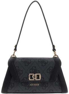 Guess Karnilla logo flap schoudertas Houtskool - One size