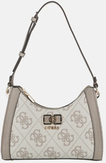 Guess Karnilla schoudertas dark taupe logo