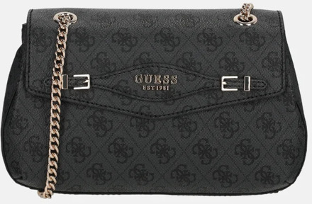 Guess Katya crossbody tas coal logo Zwart