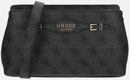 Guess Katya crossbody tas coal logo Zwart