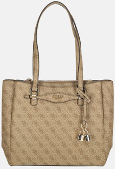 Guess Katya multi comp tote shopper latte logo Bruin