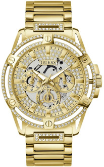 Guess King Multifunctioneel Horloge Goud Guess , Yellow , Heren - ONE Size