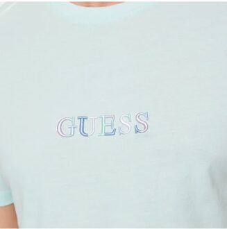Guess Klassiek Guess T-shirt voor heren Blauw - S