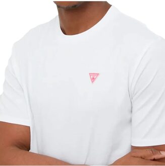 Guess Klassisches Logo Dreieck T-shirt voor heren - maat M Wit