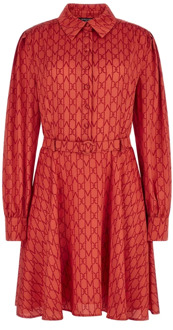 Guess Koraalrode Mini Jurk Guess , Red , Dames - 2Xl,Xl,L,3Xl