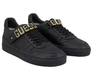 Guess Lage Top Metalen Gesp Sneakers Guess , Black , Heren - 43 Eu,42 EU