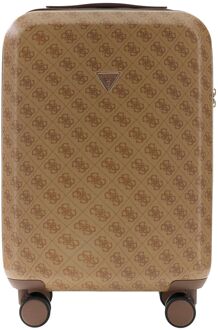 Guess Latona 18 In 8-Wheeler latte logo hardcase koffer Bruin - H 53 x B 32 x D 22 cm