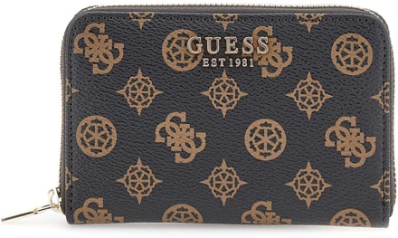 Guess Laurel 4G Logo Portemonnee Guess , Brown , Dames - ONE Size