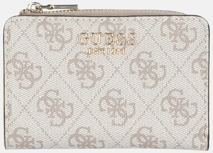 Guess Laurel II zip around card case portemonnee dark taupe logo - No Size