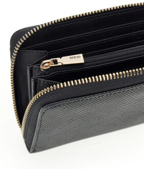 Guess Laurel large zip portemonnee - maat One size Zwart
