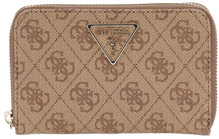 Guess Laurel medium zip portemonnee - maat One size Bruin