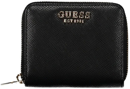 Guess Laurel Mini Portefeuille Saffiano Zwart - T/U