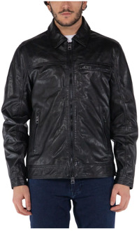 Guess Leather Jackets Guess , Black , Heren - M