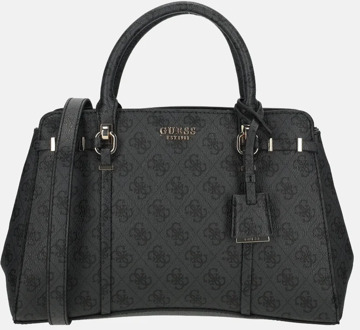 Guess Leona handtas coal logo Zwart
