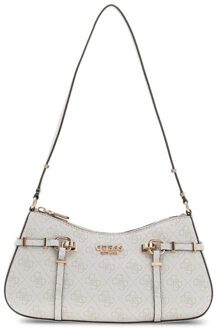 Guess Leona logo schoudertas - maat One size Beige