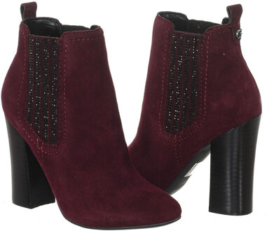Guess Leren enkellaarsjes met suède-effect FLLUN3SUE10 vrouw Bourgogne