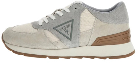 Guess Leren Textiel Sneakers - Beige Model Guess , Beige , Heren - 40 Eu,41 Eu,42 Eu,43 Eu,45 EU