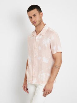 Guess Linnen Shirt Met Bloemenprint Roze multi