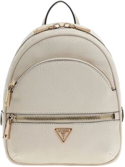 Guess Manhattan II Backpack stone logo Beige - H 26 x B 21 x D 11 cm