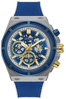 Guess Masterpiece Multifunctioneel Blauw Zilver Horloge Guess , Blue , Heren - ONE Size